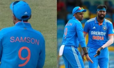 Suryakumar Yadav wore Sanju Samson's jersey in the first ODI against West Indies because his own jersey was the wrong size.
