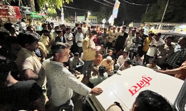Jodhpur: Protest held in Kudi Bhagatsuni Housing Board over MV Act challan