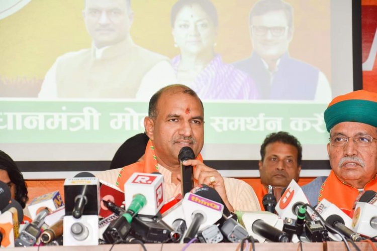 भाजपा प्रदेश अध्यक्ष सीपी जोशी ने मुख्यमंत्री अशोक गहलोत के बयान पर किया पलटवार