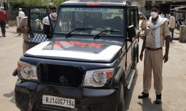 संदिग्ध गाड़ी का पीछा करते समय बाप पुलिस की गाड़ी पलटी, एसएचओ सहित दो पुलिसकर्मी घायल